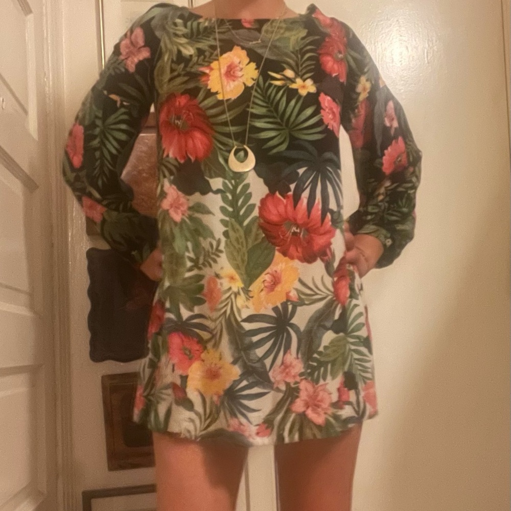 Farm Rio - Flora Mini Shift Dress - Size Small
